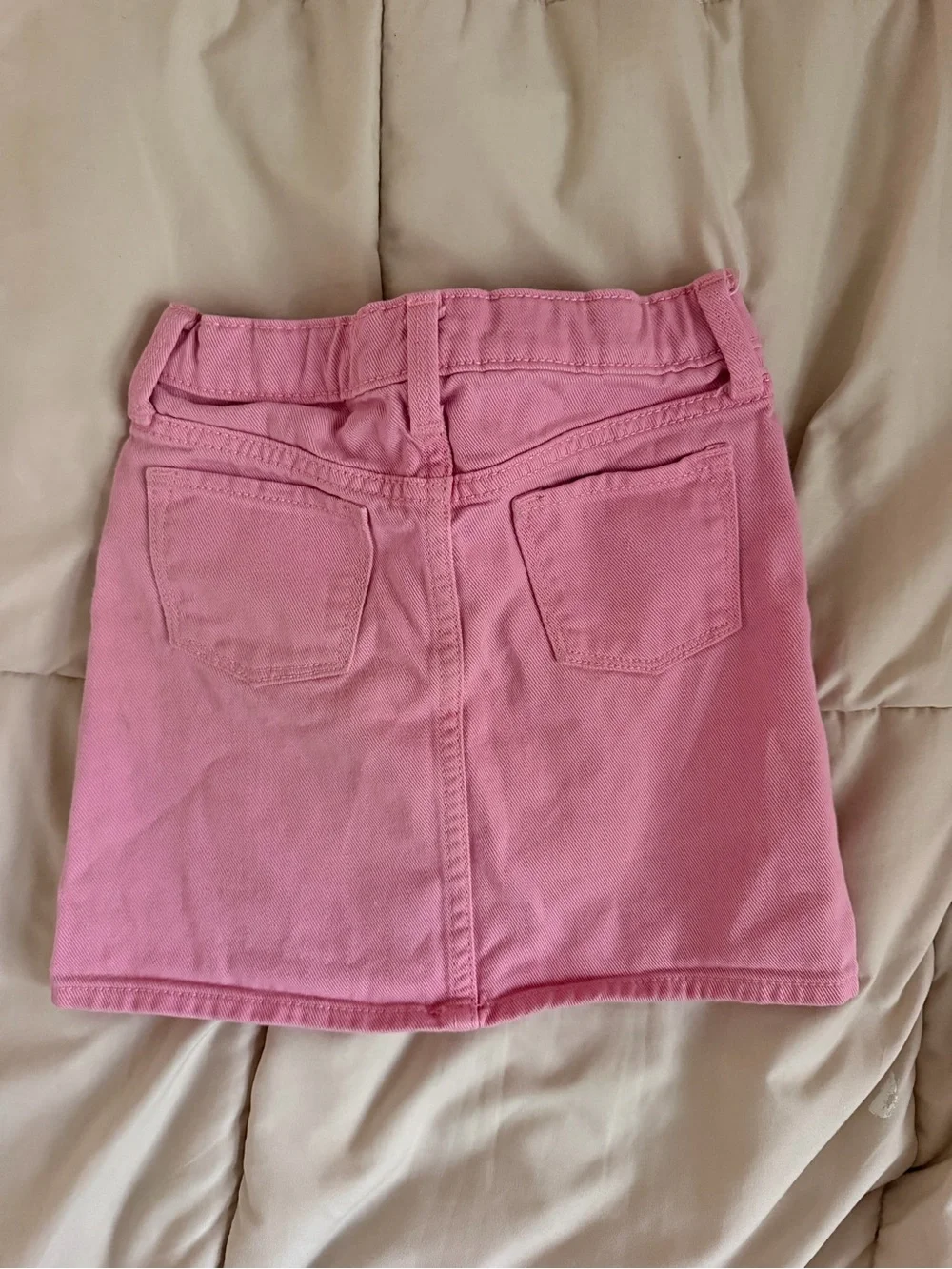 Old Navy Pink Denim Kids Skirt with Five-Pocket Look